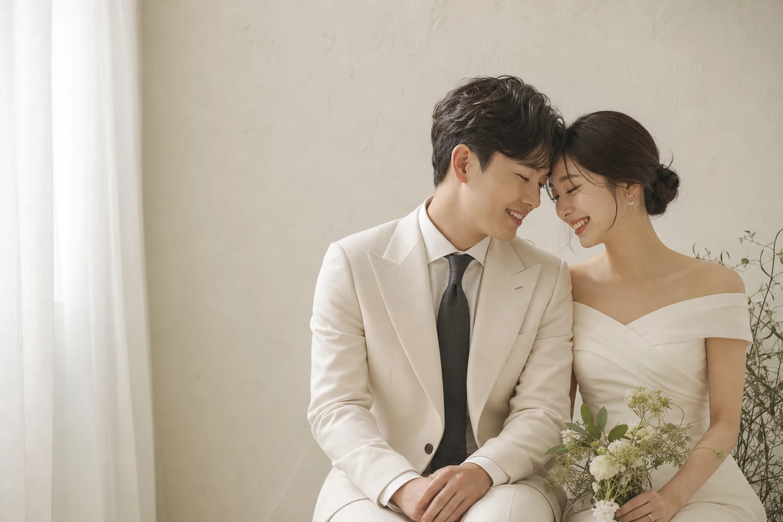 우아결 AI 웨딩사진 예시